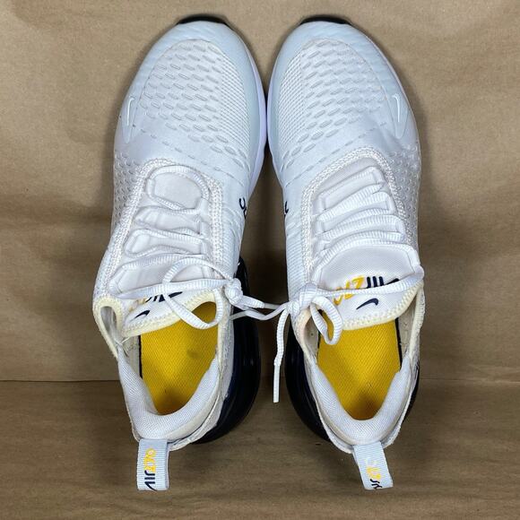 Nike Air Max 270 GS Size 7Y 'White Midnight Navy' Running Shoes 943345-109 - Picture 10 of 12